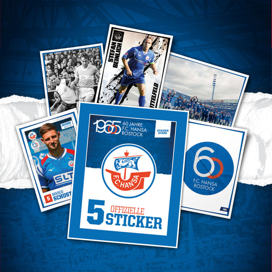 100x Stickerpacks F.C. Hansa Rostock 60 Jahre Jubiläum