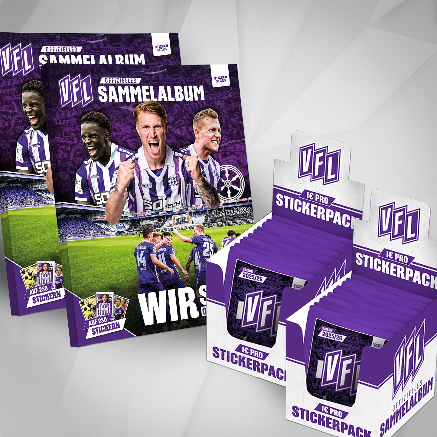 VfL Osnabrück Freunde Sticker-Bundle (2x 100er Box & 2x Album)